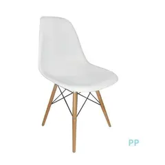 (MinQty) Z.EM123,1P ART Wood καρέκλα Ξύλο/PP Λευκό (Τιμή για 4 τεμάχια)