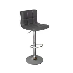 (MinQty) Z.EM412,4 LINO σκαμπώ BAR Χρώμιο/PU Γκρι (Τιμή για 2 τεμάχια)