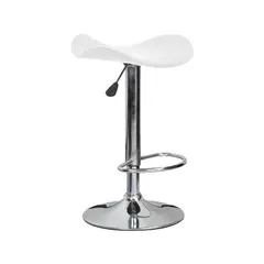 (MinQty) Z.EM100,5 SADDLE σκαμπώ BAR Χρώμιο/PVC Άσπρο (Τιμή για 2 τεμάχια)