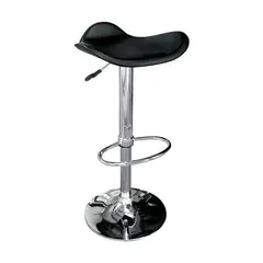 (MinQty) Z.EM100,7 SADDLE σκαμπώ BAR Χρώμιο/PVC Μαύρο (Τιμή για 2 τεμάχια)