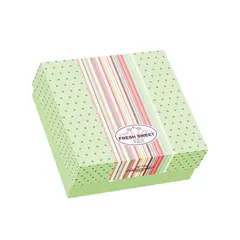 Κουτί ζαχαροπλαστικής μεταλιζέ FRESH No 15, 25x25x8cm (τιμή για 10 κιλά) 025.13.005