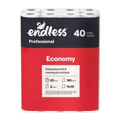 Ρολό υγείας 2φυλλο, ECONOMY, νέας τεχνολογίας, 21 μέτρων, 65gr 14004 - (Τιμή για 160 ρολά)