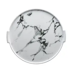 Βάση τουρτιέρας (δίσκος) μελαμίνης, φ33.9xΥ2.9cm, 722gr, μάρμαρο, Morleos MELO.CG12C/MARBLE