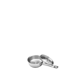 Κατσαρόλα INOX βαθιά, με καπάκι & 1 χερούλι, φ16xΥ10cm, (2Lt) SD21610