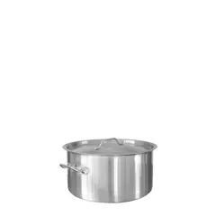 Χύτρα INOX ρηχή, με καπάκι, φ26xΥ17cm, (9Lt) SD12617