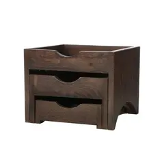 Ξύλινο Σταντ Μπουφέ 3 επιπέδων, 39.5x39.5x32cm, Havana Black, SELECT CONCEPT BQ103H