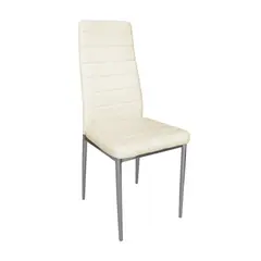 (MinQty) Z.ΕΜ966,16  JETTA Καρέκλα PVC Εκρού/Βαφή 40x50x95cm (Τιμή για 6 τεμάχια)