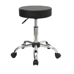 (MinQty) Z.EM406 GLORY Σκαμπώ PU Μαύρο/Χρώμιο Φ35x51/67cm (Τιμή για 2 τεμάχια)