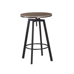 (MinQty) Z.EM9793,1T YORK Τραπέζι BAR Μεταλλικό Σκούρο Καφέ/Καρυδί 63x63x94/104cm (Τιμή για 2 τεμάχια)