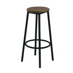 (MinQty) Z.ΕΜ9798,1  MAYER Σκαμπώ BAR Μεταλλικό Ανθρακί /AntiqueBrown D30x75cm (Τιμή για 4 τεμάχια)