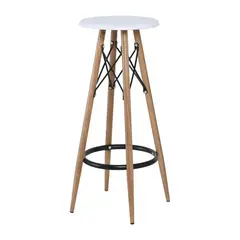 (MinQty) Z.ΕΜ9799,1 MACK Σκαμπώ BAR Μεταλλικό Φυσικό /Άσπρο D30x72cm (Τιμή για 4 τεμάχια)