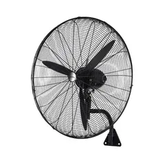 FW-500 Βιομηχανικός Ανεμιστήρας Τοίχου 50εκ Με τηλεχειριστήριο σε Χρώμα Μαύρο 130W Περιστρεφόμενος 90°