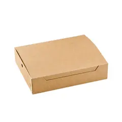 Χάρτινη συσκευασία Easy-Open Kraft, για κρέπες/βάφλες, 22x18x5.5cm, μιας χρήσης, ROIS Bros (τιμή για 350 τεμάχια) P012638