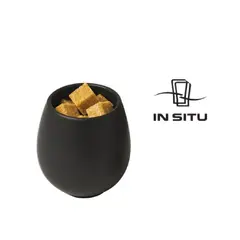 Κούπα οβάλ πορσελάνης, 20cl, φ5.5xΥ8cm, σειρά OVEAL, μαύρη, In Situ (τιμή για 6 τεμάχια) IS.051025