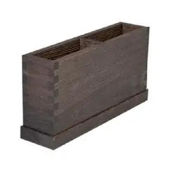 Ξύλινη Βάση για Μαχαιροπήρουνα 2 Θέσεων, 25.5x5.7x13cm, Havana Black, SELECT CONCEPT BQ304H