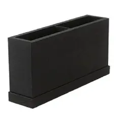 Ξύλινη Βάση για Μαχαιροπήρουνα 2 Θέσεων, 25.5x5.7x13cm, Black Lacquer, SELECT CONCEPT BQ304B