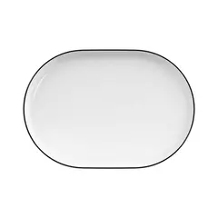 Πιατέλα πορσελάνης 34x23cm, με μαύρη ρίγα, Σειρά Nordika Rim Black, CostaVerde (τιμή για 6 τεμάχια) 056.0050.03949