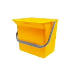 Κουβάς πλαστικός 6L ορθογώνιος, κίτρινος 28550.06/YE