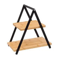 Σταντ Παρουσίασης 2 επιπέδων, Bamboo & Μέταλλο, 28x15.6x29.3cm BARI-2-29