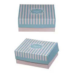 Κουτί ζαχαροπλαστικής μεταλιζέ, Patisserie New, Νο 6, τιμή ανά κιλό 19x14.5x8h (τιμή για 10 κιλά) QK6PN