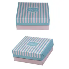 Κουτί ζαχαροπλαστικής μεταλιζέ, Patisserie New, Νο 8, τιμή ανά κιλό 19x19x8cm (τιμή για 10 κιλά) QK8PN