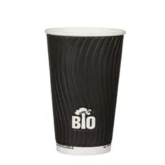 Ποτήρι Χάρτινο, WATERBASED, διπλού τοιχώματος, σχέδιο Tree, Μαύρο, 16oz (90mm), Tessera (τιμή για 100 τεμάχια) Q530015EBT