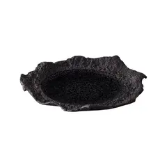 Πιάτο πορσελάνης κυμματιστό, 32x28cm, μαύρο, RAW (τιμή για 2 τεμάχια) RD19206