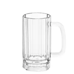 ​Ποτήρι/Κούπα πλαστικό PC Μπύρας με χέρι, 0.5lt (61cl), φ13.9xΥ17.2cm, 369gr, Morleos (τιμή για 4 τεμάχια) MELO.8579