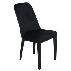 (MinQty) Z.ΕΜ157,4V CASTER Καρέκλα Τραπεζαρίας Κουζίνας, Μέταλλο Βαφή Μαύρο Ύφασμα Velure Μαύρο (Τιμή για 6 τεμάχια)