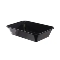 Σκεύος PP Μαύρο Ορθογώνιο 900cc, 22,5x15x5cm Χωρίς Καπάκι (τιμή για 100 τεμάχια) BPP-900CC