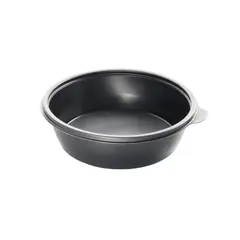 Δοχείο Τροφίμων Στρογγυλό 1000ml, Φ19x5cm, PP, Μαύρο Χωρίς Καπάκι (τιμή για 50 τεμάχια) HOT77132