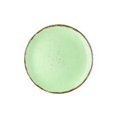 Πιάτο Ρηχό πορσελάνης, Φ25cm, Πράσινο ανοιχτό, σειρά 360, LUKANDA (τιμή για 6 τεμάχια) 360A-FP-25