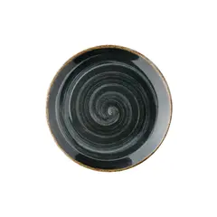 Πιάτο Ρηχό πορσελάνης, Φ25cm, Γκρίζο-Μπλε, σειρά TWISTER, LUKANDA (τιμή για 6 τεμάχια) TWI-FP-25