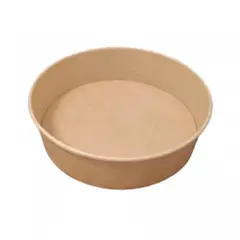 Μπωλ 1000ml, Φ18xΥ5.4cm, Χάρτινο Kraft, μιας χρήσης χωρίς καπάκι (τιμή για 100 τεμάχια) BW-18-1000