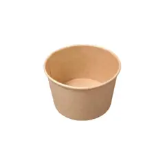 Μπωλ 450ml, Φ11.2xΥ7.2cm, Χάρτινο Kraft, μιας χρήσης χωρίς καπάκι (τιμή για 100 τεμάχια) BW-11-450