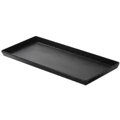 ​Πιατέλα μελαμίνης με υπερυψωμένα πλαινά, 32.6x15.2xΥ2cm, μαύρη, Leone T8264