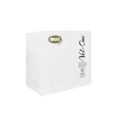 ​Πακέτο 100 Χαρτοπετσέτες FSC, Super Απαλές Vel-One, 25x25cm, λευκές, Okay Italy (τιμή για 2 πακέτα) O254B360100A