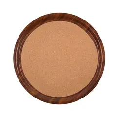​Δίσκος laminated σερβιρίσματος με φελλό, στρογγυλός φ33cm, χρώμα ξύλου ΜΑΤΤ CMT330MD