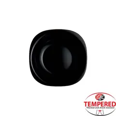 Πιάτο Οπαλίνης Βαθύ 21.5x21.5cm, Μαύρό, Tempered, Σειρά Paros (τιμή για 12 τεμάχια) LFTP-90/BK