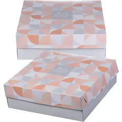 Κουτί ζαχαροπλαστικής μεταλιζέ, Sweet & Fresh, Νο 35, 35x35x10 (τιμή για 10 κιλά)  QK35SF