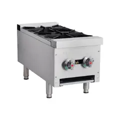 Εστία υγραερίου επιτραπέζια INOX, διπλή, 13KW GAS, 73x30x34cm, KARAMCO XRB-2-OZ