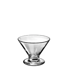 Γυάλινο Μπωλ Παγωτού 18.5cc, φ10x8cm, κωνικό, λείο με πόδι (τιμή για 6 τεμάχια) F-175/6801-1