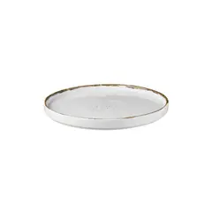 Πιάτο με κάθετο RIM πορσελάνης, Φ27cm, Λευκό, σειρά 360, LUKANDA (τιμή για 6 τεμάχια) 360W-VN-27