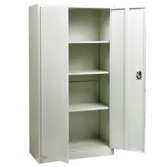 Z.Ε6008 ΝΤΟΥΛΑΠΑ με 3 Ράφια Μεταλλική Άσπρη 90x40x185cm