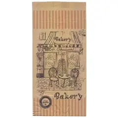 Σακούλα Kraft Σχέδιο Bakery 20x43cm (τιμή για 10kg).70.02.07