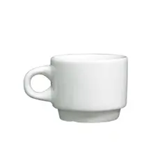 Φλυτζάνι Πορσελάνης 70cc, Στοιβαζόμενο, λευκά, LUKANDA Φ5,5x4,4cm  (τιμή για 6 τεμάχια) BF-CP-070