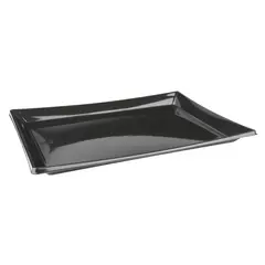Δίσκος πλαστικός 15.5x21.5cm, Μίας Χρήσης, RPET, Μαύρος, Sabert​ (τιμή για 50 τεμάχια) BLA91622