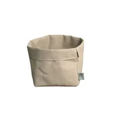 Ψωμιέρα αδιάβροχη & Δοχείο σερβιρίσματος, 11x12xΥ12cm, Κρεμ, 100% λινό ύφασμα, Dafne Design (τιμή για 2 τεμάχια) WT12LN