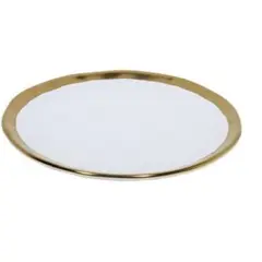 Πιάτο ρηχό πορσελάνης, φ13cm, Σειρά Golden White, TBS Spain (τιμή για 6 τεμάχια) TBS.92013