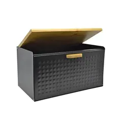 ΨΩΜΙΕΡΑ ΜΕΤΑΛΛΙΚΗ ΜΑΥΡΗ ΜΕ ΜΠΑΜΠΟΥ ΚΑΠΑΚΙ 35,2x21,5x19,5εκ. ANKOR 824663